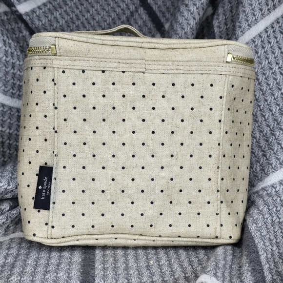 Kate Spade New York Lunch Tote Deco Dots Out To Lunch Insulated Canvas Cream 002 - Picture 3 of 6
